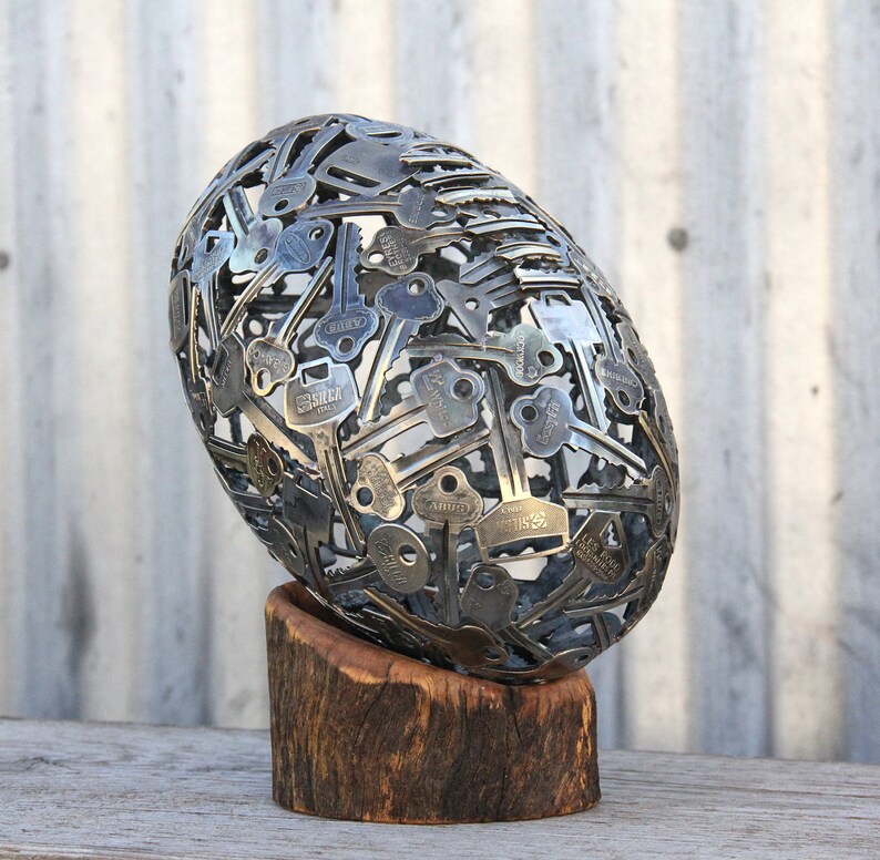 Australian Rules Football Key sculpture, 24 cm, Metal sculpture ornament image 5