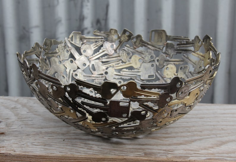 Large Key Bowl 28 Cm Key Bowl Metal Bowl Metal Sculpture Etsy