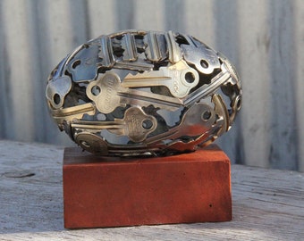 Australian Rules Mini Football Key Sculpture, 12 cm Metal sculpture ornament