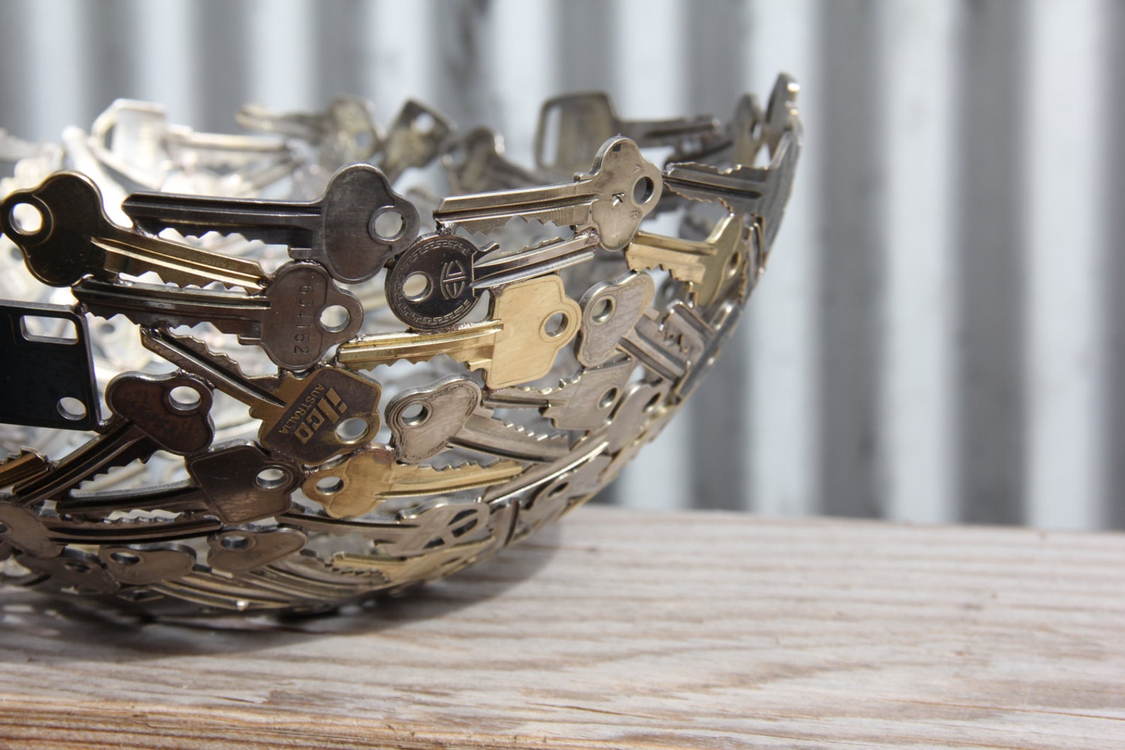 Large Key Bowl 28 Cm Key Bowl Metal Bowl Metal Sculpture Etsy