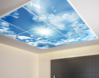 Lichtdecke mit Motiv "Clouds" und Smart Home LED Paneel