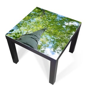 Rivestimento di design per tavolo IKEA LACK – pellicola autoadesiva per mobili o piano in vetro con motivo Between Trees 5 – Made in Germany
