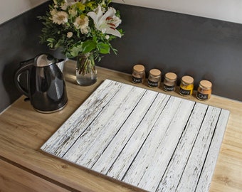 Glass stove cover by banjado, 60x52 cm, with design