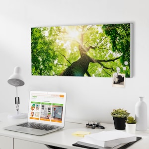 Magnettafel aus Metall von banjado 78x37x2cm mit Motiv BAUMKRONE
