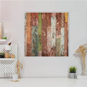 Design magnetic board from banjado with motif Coloured Wood