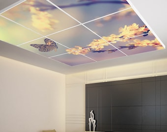 Light ceiling with motif "DAY in MAY" and Smart Home LED panel