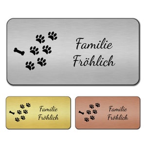 Letrero de campana personalizado como letrero para puerta, letrero para buzón, placa para nombre con grabado, autoadhesivo