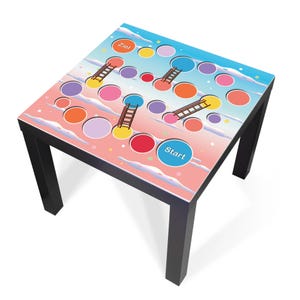 Rivestimento di design per tavolo IKEA LACK – pellicola autoadesiva per mobili o piano in vetro con motivo Game Board 1 – Made in Germany