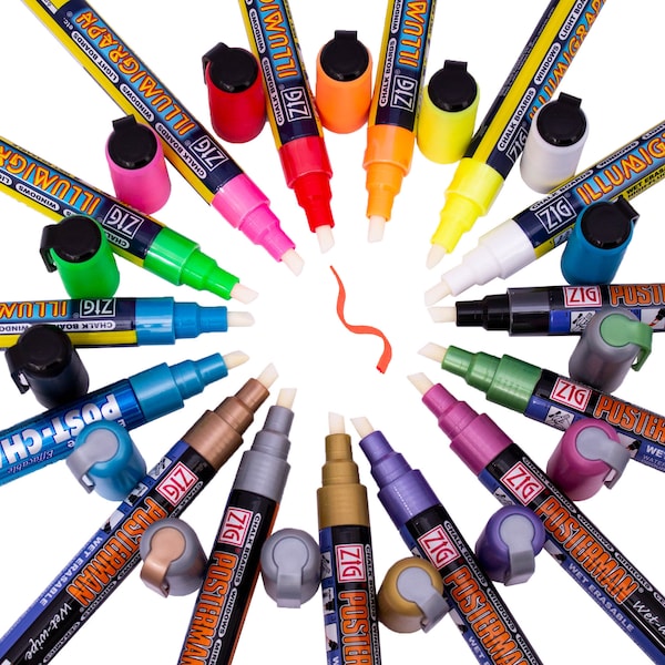 Chalk pen for glass magnetic boards, whiteboard markers, can be wiped off with a damp cloth