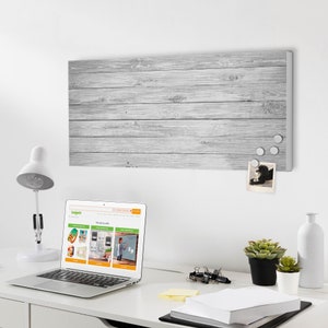Magnetic board made of metal by banjado 78x37x2cm with motif WHITE STAINED