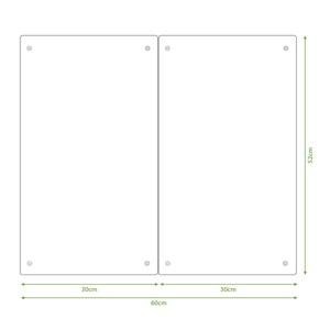 Pode incluir: Dois pain&eacute;is retangulares brancos com cantos arredondados, cada um medindo 30 cm por 52 cm, s&atilde;o unidos para formar um quadro de exibi&ccedil;&atilde;o de 60 cm de largura.