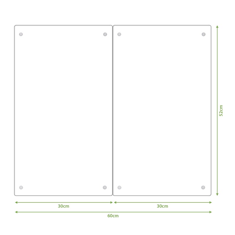 Pode incluir: Dois pain&eacute;is retangulares brancos com cantos arredondados, cada um medindo 30 cm por 52 cm, s&atilde;o unidos para formar um quadro de exibi&ccedil;&atilde;o de 60 cm de largura.