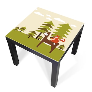 Design-Abdeckung für IKEA LACK Tisch – selbstklebende Möbelfolie oder Glasplatte mit Motiv Heimweg – Made in Germany