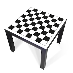Rivestimento di design per tavolo IKEA LACK – pellicola autoadesiva per mobili o piano in vetro con motivo a scacchiera – Made in Germany