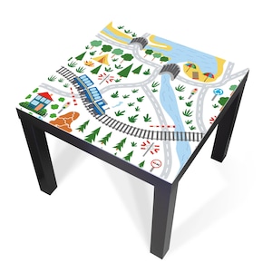 Design-Abdeckung für IKEA LACK Tisch – selbstklebende Möbelfolie oder Glasplatte mit Motiv Spielstraße 4 – Made in Germany