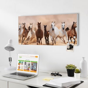 Pizarra metálica magnética de banjado 78x37x2cm con motivo MONGOLIAN MOOD