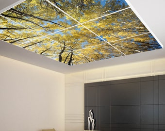 Light ceiling with motif "WIPFEL" and Smart Home LED panel