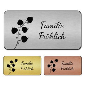 Letrero de campana personalizado como letrero para puerta, letrero para buzón, placa para nombre con grabado, autoadhesivo