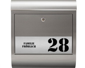 banjado letterbox stainless steel with engraving personalized "GRAVUR 3"