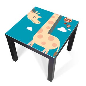 Rivestimento di design per tavolo IKEA LACK – pellicola autoadesiva per mobili o piano in vetro con motivo Giraffe Sally – Made in Germany