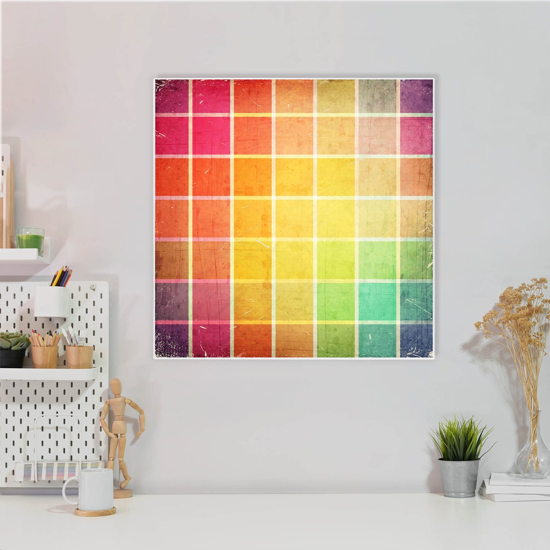 Banjado Glas Magnettafel 50x50 Cm Mit Nordseestrand-Motiv – Beschreibbare Pinnwand Für Küche & Büro