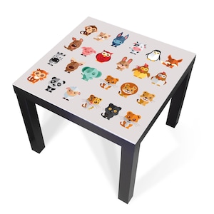 Design-Abdeckung für IKEA LACK Tisch – selbstklebende Möbelfolie oder Glasplatte mit Motiv Freunde – Made in Germany