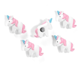 5 Magnete EINHORN für Magnettafel Kühlschrank Pinnwand Whiteboard Memoboard