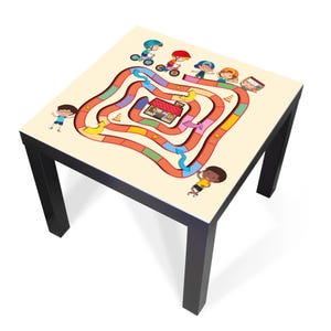Rivestimento di design per tavolo IKEA LACK – pellicola autoadesiva per mobili o piano in vetro con motivo Game Board 2 – Made in Germany