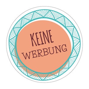 KEINE WERBUNG Aufkleber rund mit dem Motiv MANDALA