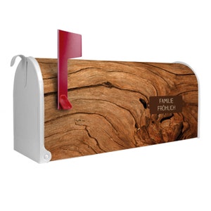 Amerikanischer Briefkasten US Mailbox mit Motiv TROCKENES HOLZ