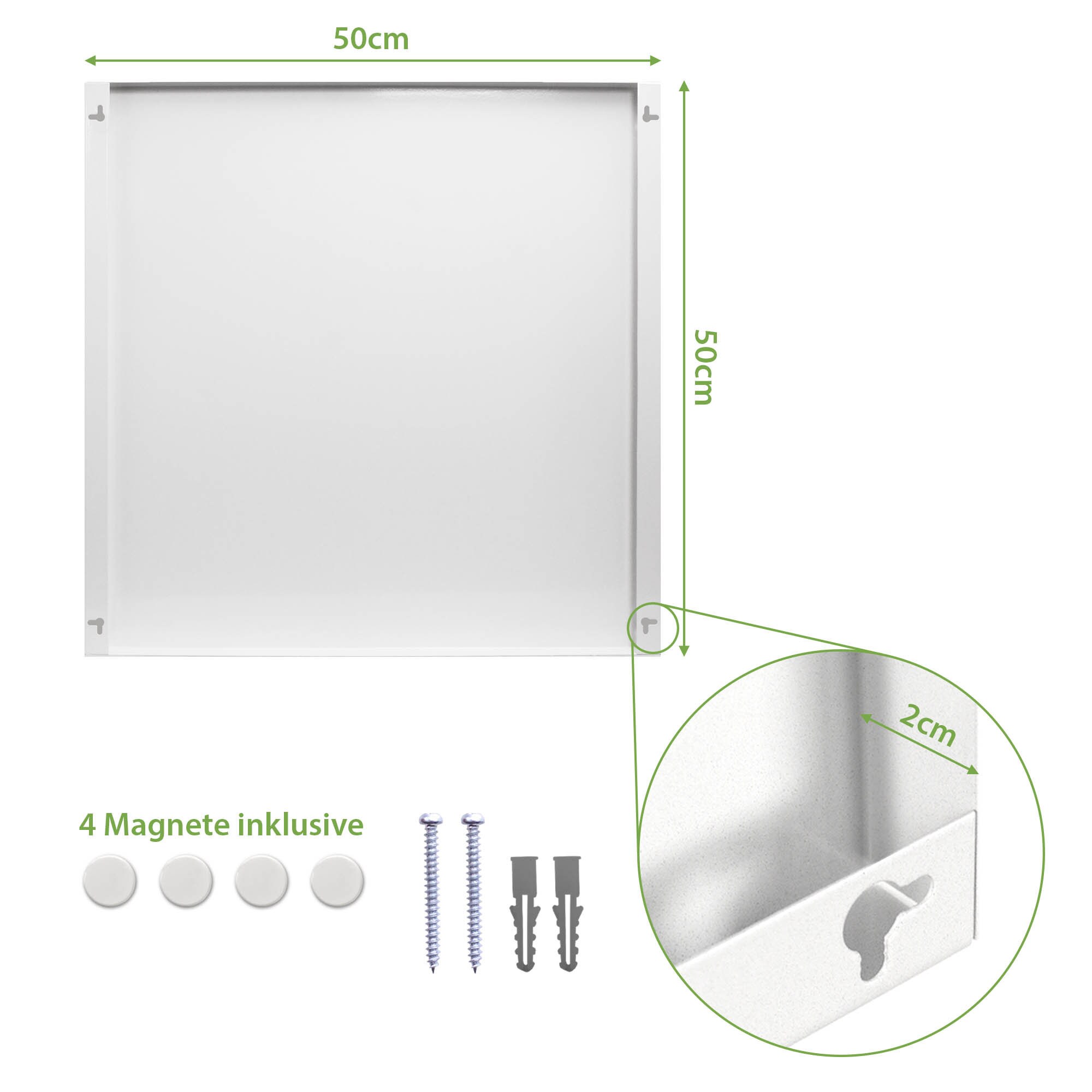 Banjado Magnettafel Aus Glas – Pinnwand Mit Fensterpanorama-Motiv, Beschreibbar Und Magnetisch (50x50 Cm)