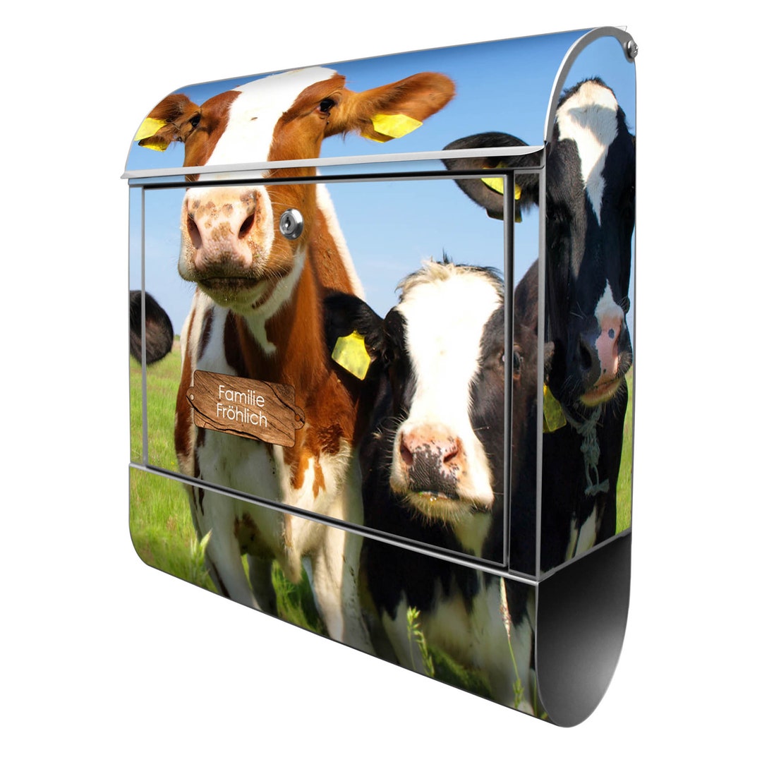 Cow Letter Rack Large Letterbox With Newspaper Compartment Banjado Motif Cows - Etsy