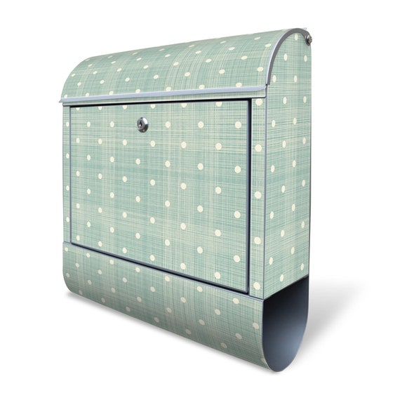 Design Edelstahl Briefkasten Postkasten Metall mit Zeitungsfach und Namensschild