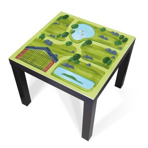Rivestimento di design per tavolo IKEA LACK – pellicola autoadesiva per mobili o piano in vetro con motivo Zoo – Made in Germany
