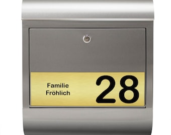 banjado letterbox stainless steel with engraving personalized "GRAVUR 1"