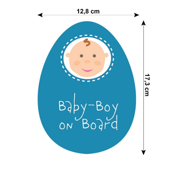 Autoaufkleber Baby an Bord 06 mit Namen für Jungen