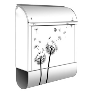 Large mailbox with newspaper compartment banjado PUSTEBLUME2 motif image 5