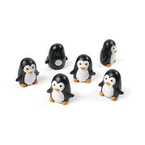 6 magnets PENGUINS for magnetic board fridge pin board whiteboard memo board