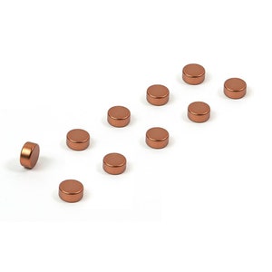 STEELY Magnets copper in set of 10 for magnetic board refrigerator pinboard whiteboard memoboard