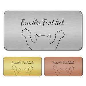 Plaque de cloche personnalisée comme plaque de porte, plaque de boîte aux lettres, plaque signalétique avec gravure, autocollante