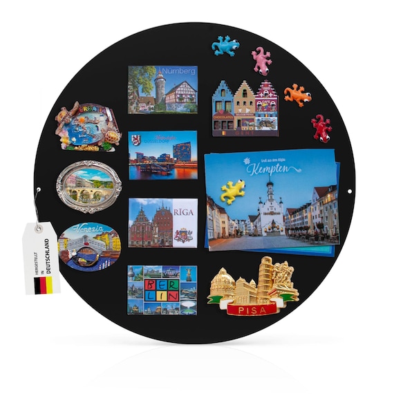 Houseables Magnetic Board, Magnet Board For Wall, Metal Sheets For Magnets Kids Bulletin Hanging Memo Plate Souvenir Large Display Panel Photo Dry Erase Classroom Decorative Black 18x12