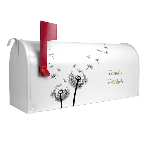 Amerikanischer Briefkasten US Mailbox mit Motiv PUSTEBLUME2