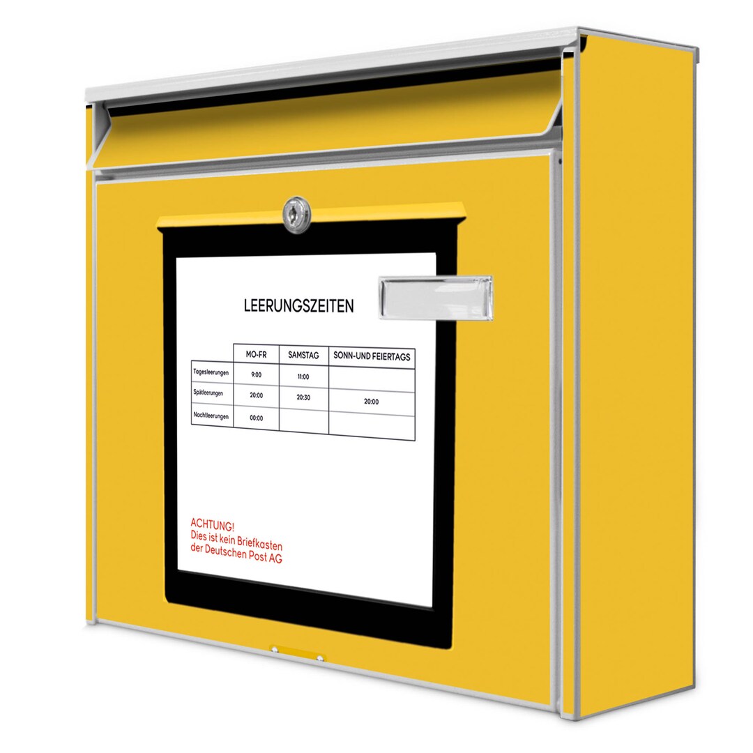 Design Letterbox With Name Tag and Banjado Motif LETTERBOX YELLOW Etsy