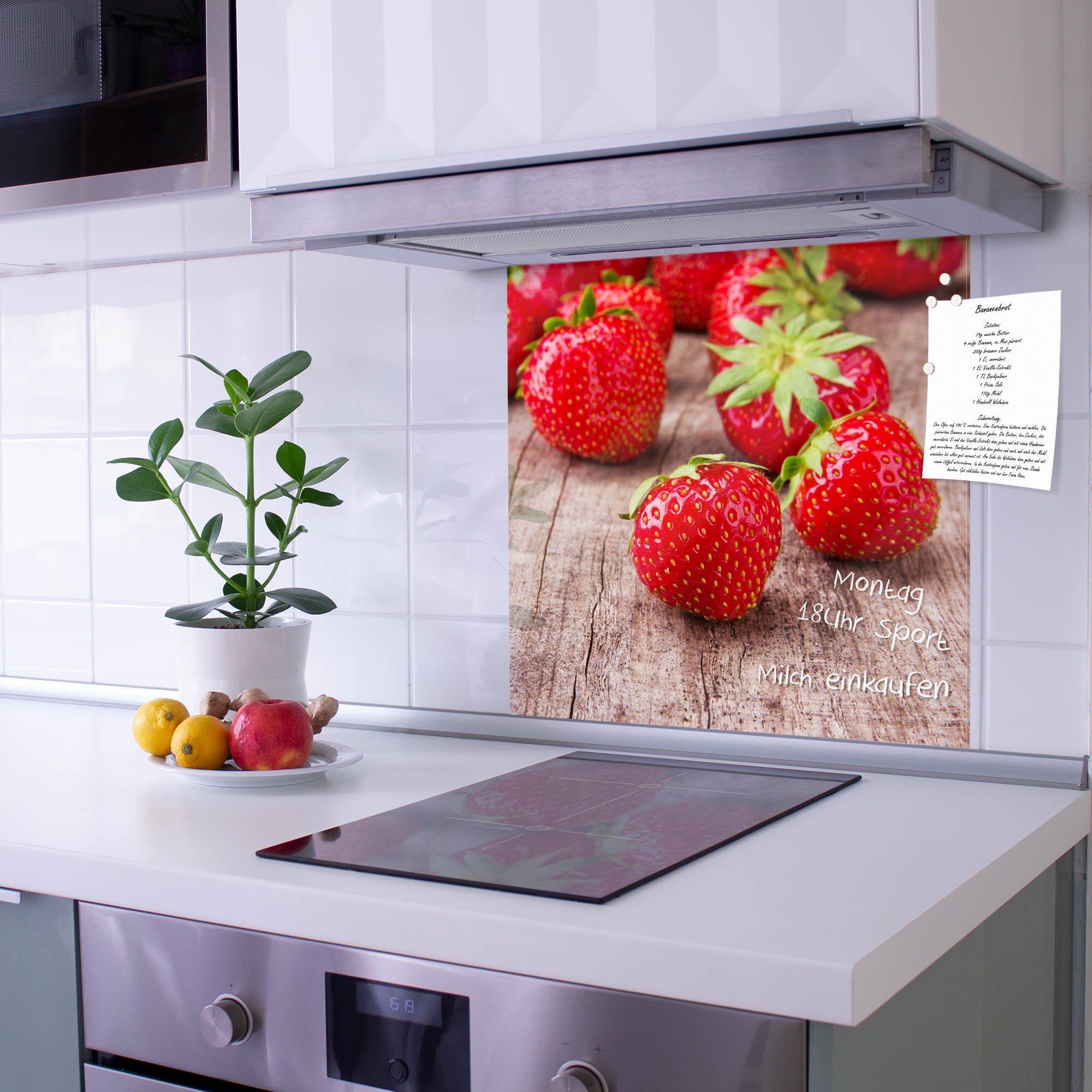 TMK Crédence De Cuisine Verre Trempé 65x60 Cm – Protection Murale Anti-éclaboussures – Motif Fleurs Dorées – Autocollant, Résistant à La Chaleur