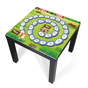 Design-Abdeckung für IKEA LACK Tisch – selbstklebende Möbelfolie oder Glasplatte mit Motiv Spielbrett 7 – Made in Germany