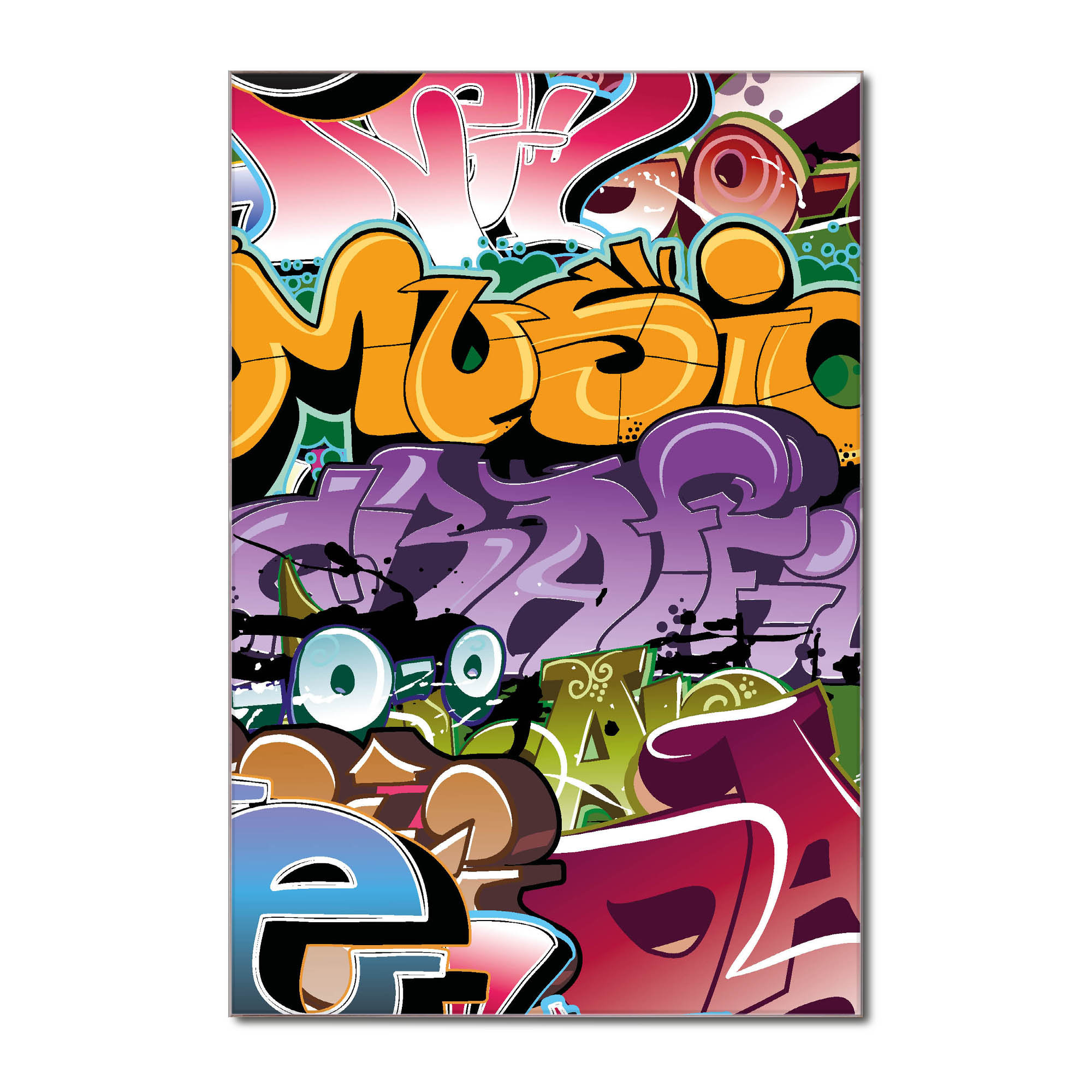Magnetic board made of glass with magnets pin board magnetic memo board GRAFFITI