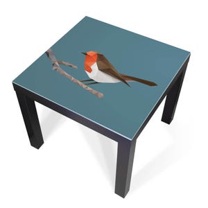 Rivestimento di design per tavolo IKEA LACK – pellicola autoadesiva per mobili o piano in vetro con motivo astratto di uccelli – Made in Germany