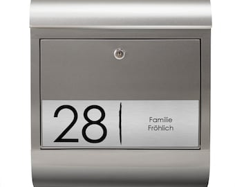 banjado letterbox stainless steel with engraving personalized "GRAVUR 4"