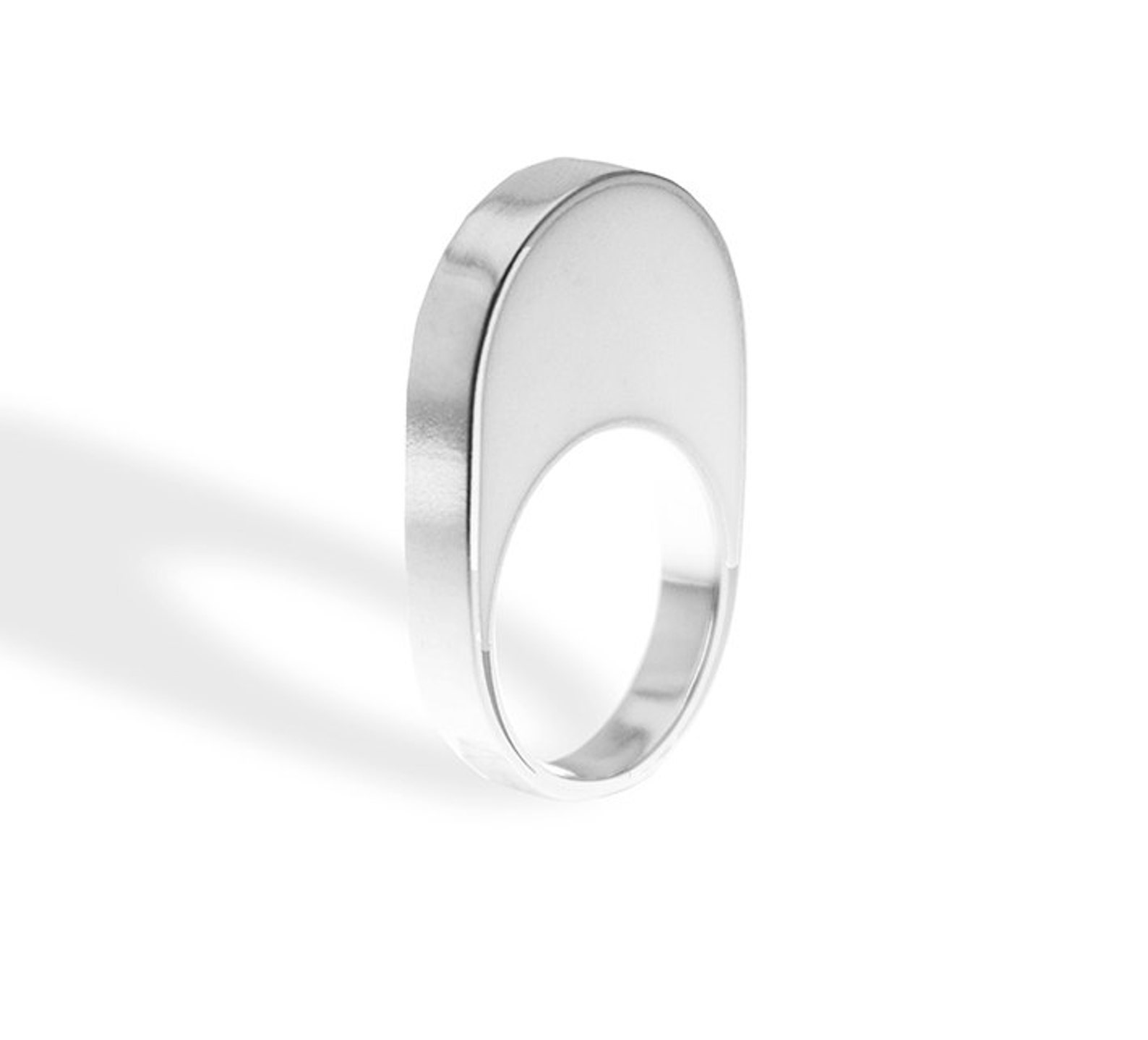 Handmade Sterling Silver and Yellow Resin Ring. Geometric Etsy