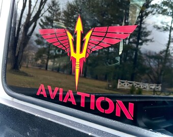 ASU Sun Devils Aviation Layered Vinyl Decal -- Multiple Sizes